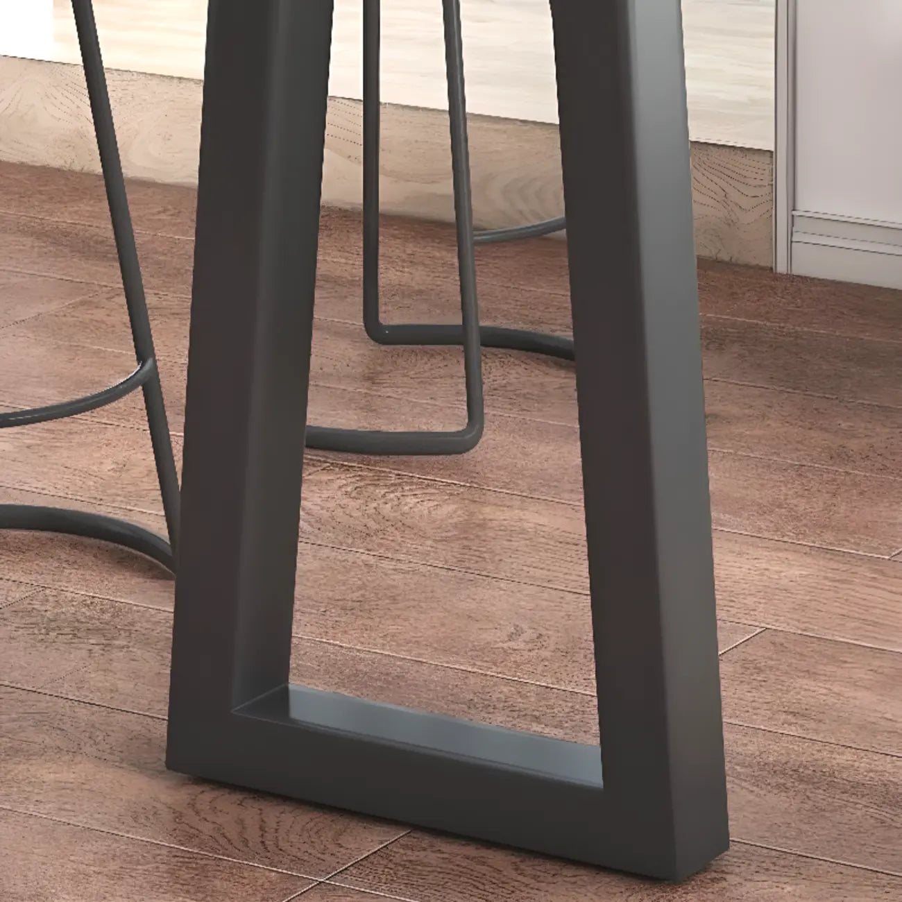 Scandinavian Natural Wood Sled Base Bar Tables