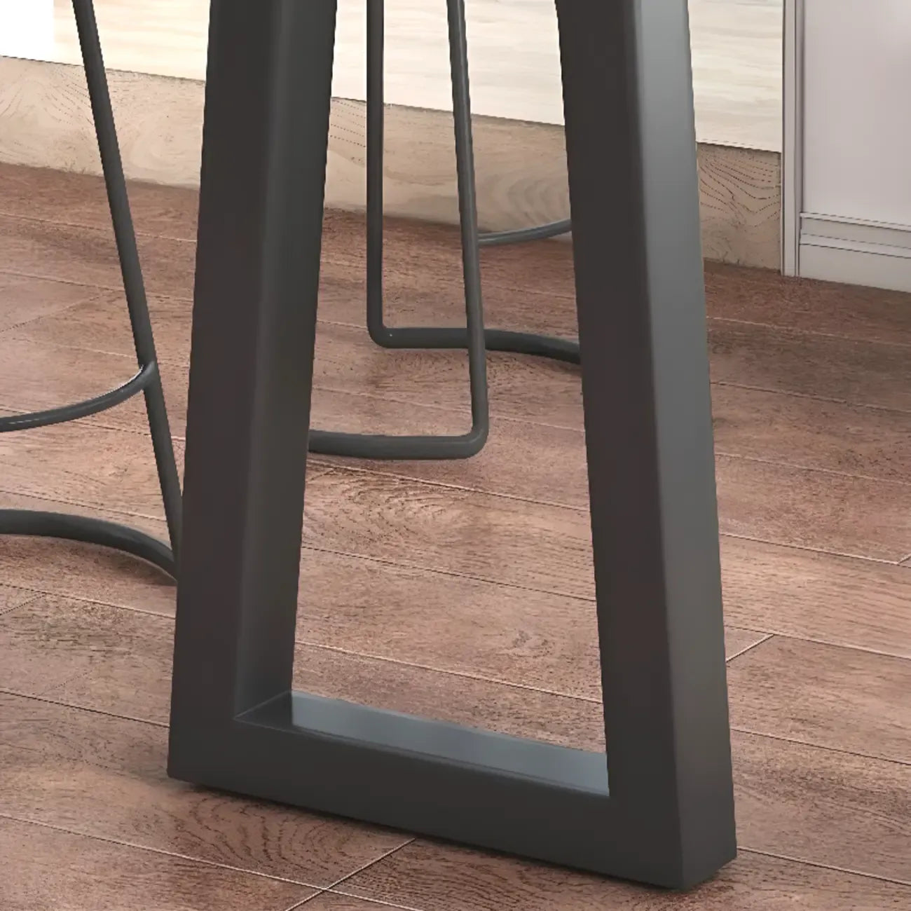 Scandinavian Natural Wood Sled Base Bar Tables