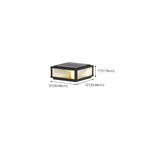 3 Color Light Black Square Solar Outdoor Post Lights