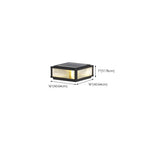 3 Color Light Black Square Solar Outdoor Post Lights
