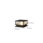 3 Color Light Black Square Solar Outdoor Post Lights