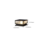 3 Color Light Black Square Solar Outdoor Post Lights