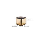 Black Metal Striped Solar Square Outdoor Post Lights