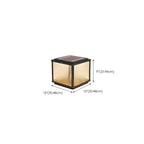 Black Metal Striped Solar Square Outdoor Post Lights