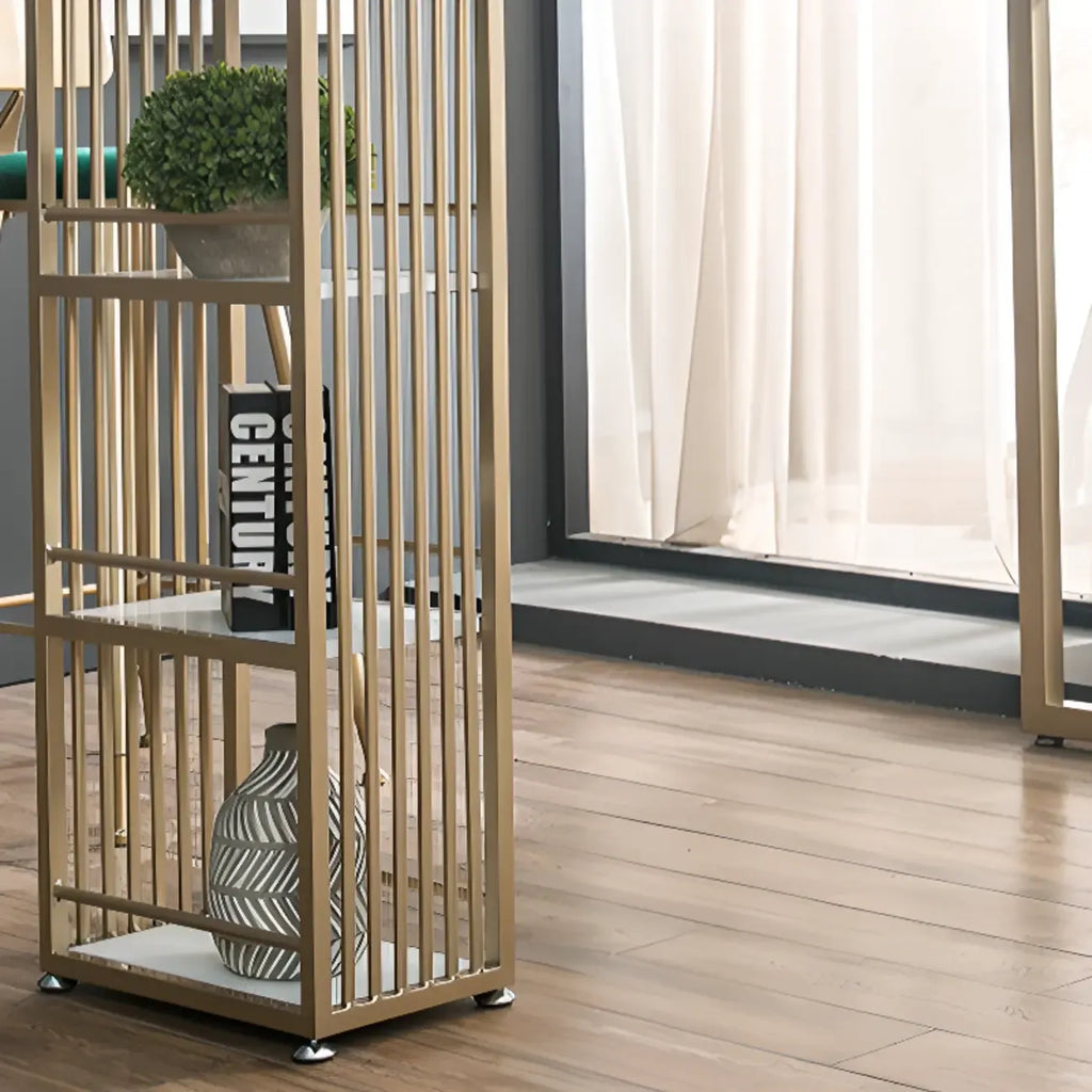 Modern Rectangle Wood Pub Table with 3 Shelves for Home Bar