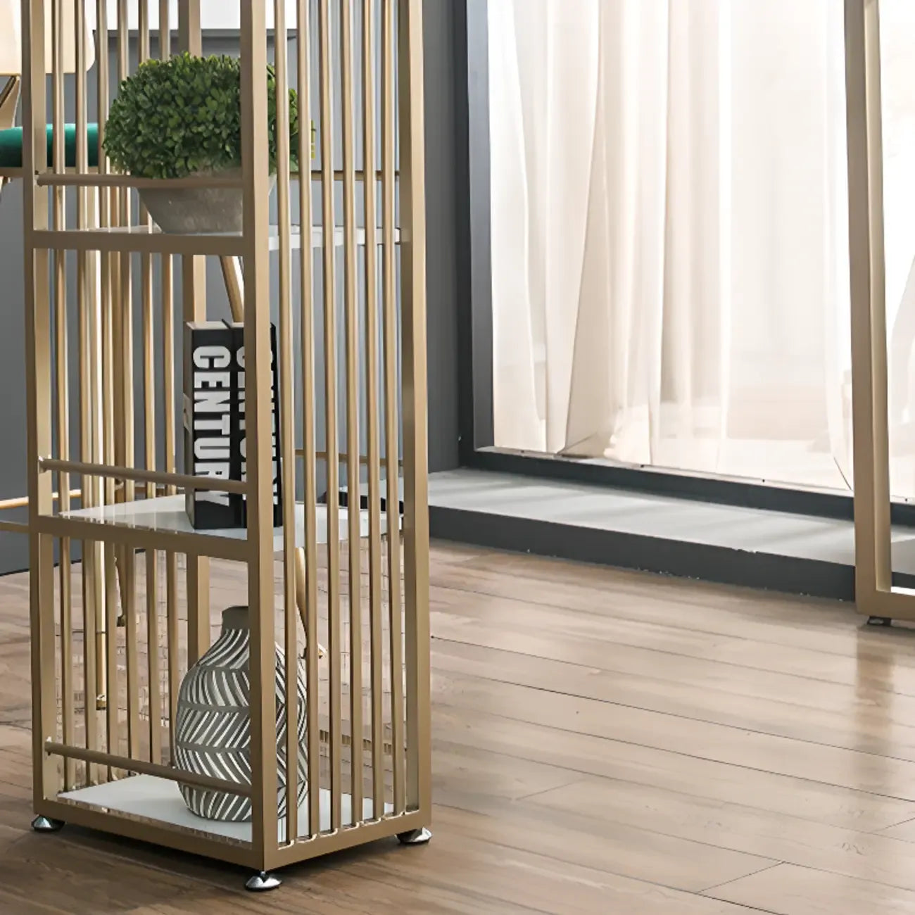 Modern Rectangle Wood Pub Table with 3 Shelves for Home Bar