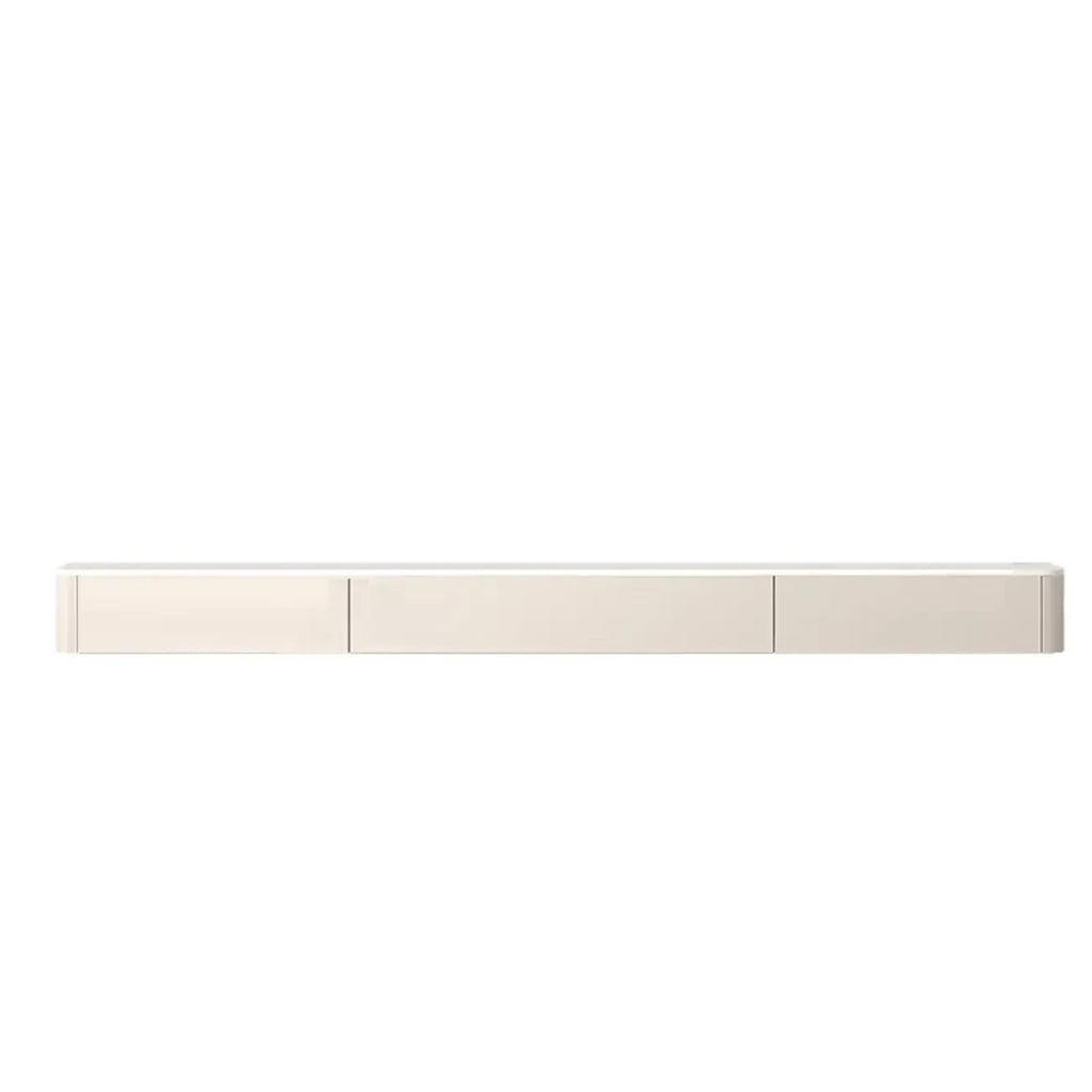 71 Off-White Long Floating Wood Cable Management TV Stand