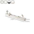 71 Off-White Long Floating Wood Cable Management TV Stand