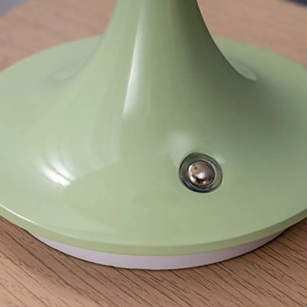 Art Deco White LED Dome Acrylic Shade Cordless Table Lamp