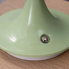 Art Deco White LED Dome Acrylic Shade Cordless Table Lamp