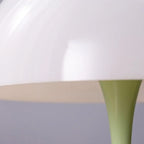 Art Deco White LED Dome Acrylic Shade Cordless Table Lamp