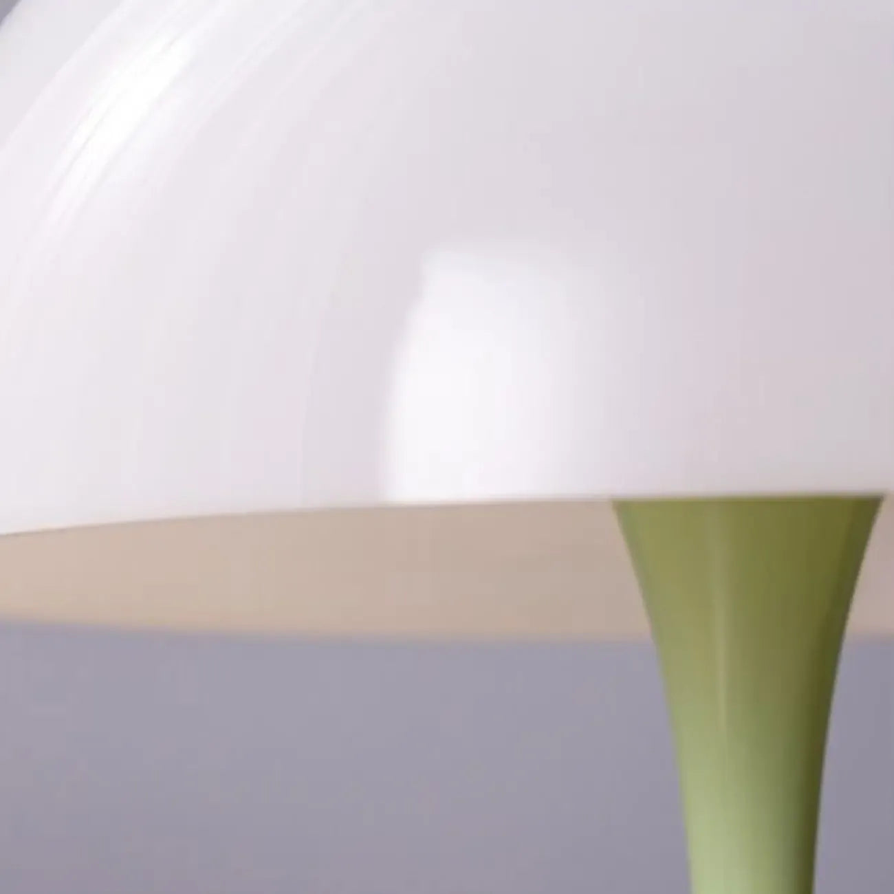 Art Deco White LED Dome Acrylic Shade Cordless Table Lamp