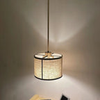 Downrods Elegant Ivory Cylinder Ceiling Light Indoor Hanging