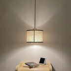 Downrods Elegant Ivory Cylinder Ceiling Light Indoor Hanging