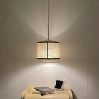 Downrods Elegant Ivory Cylinder Ceiling Light Indoor Hanging