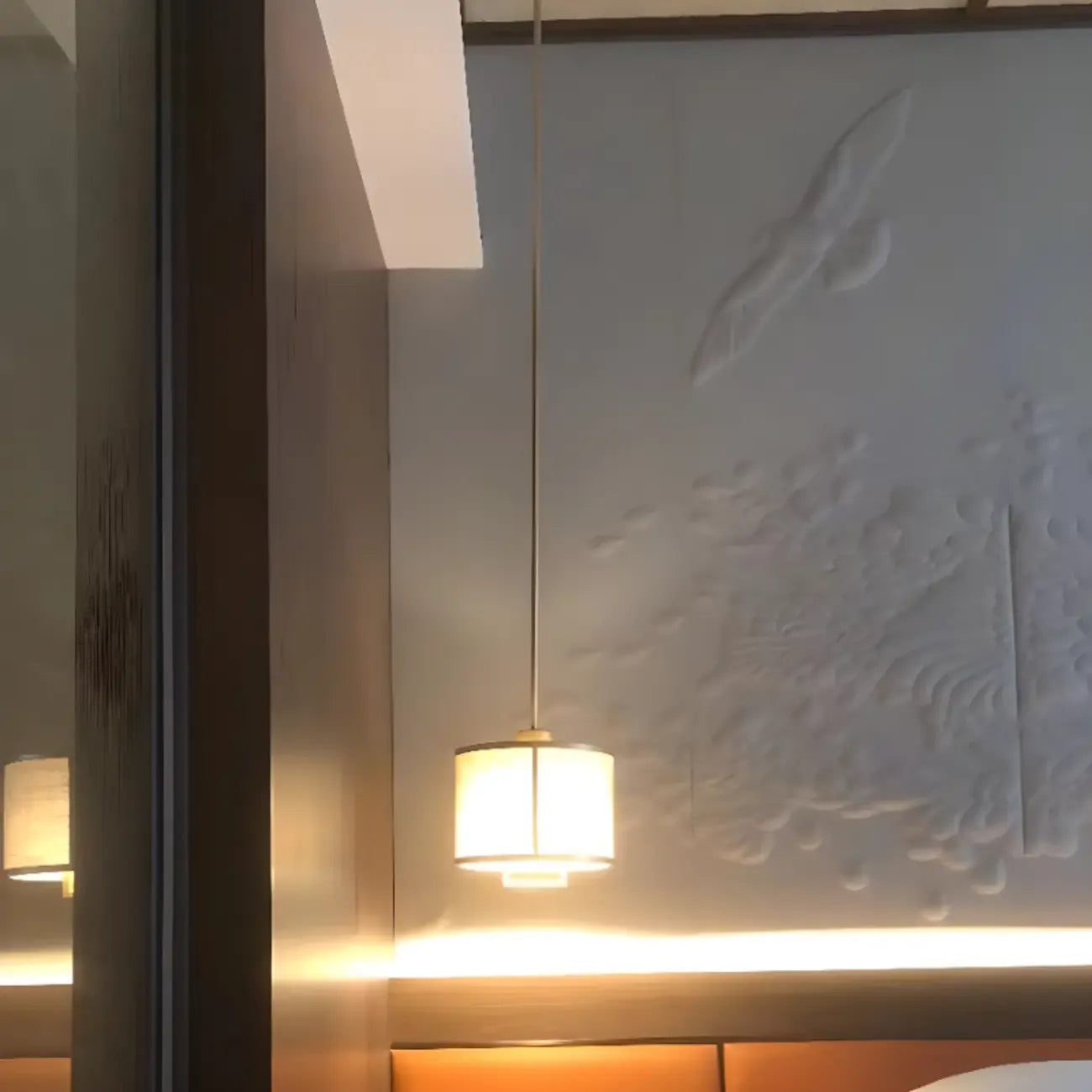 Downrods Elegant Ivory Cylinder Ceiling Light Indoor Hanging