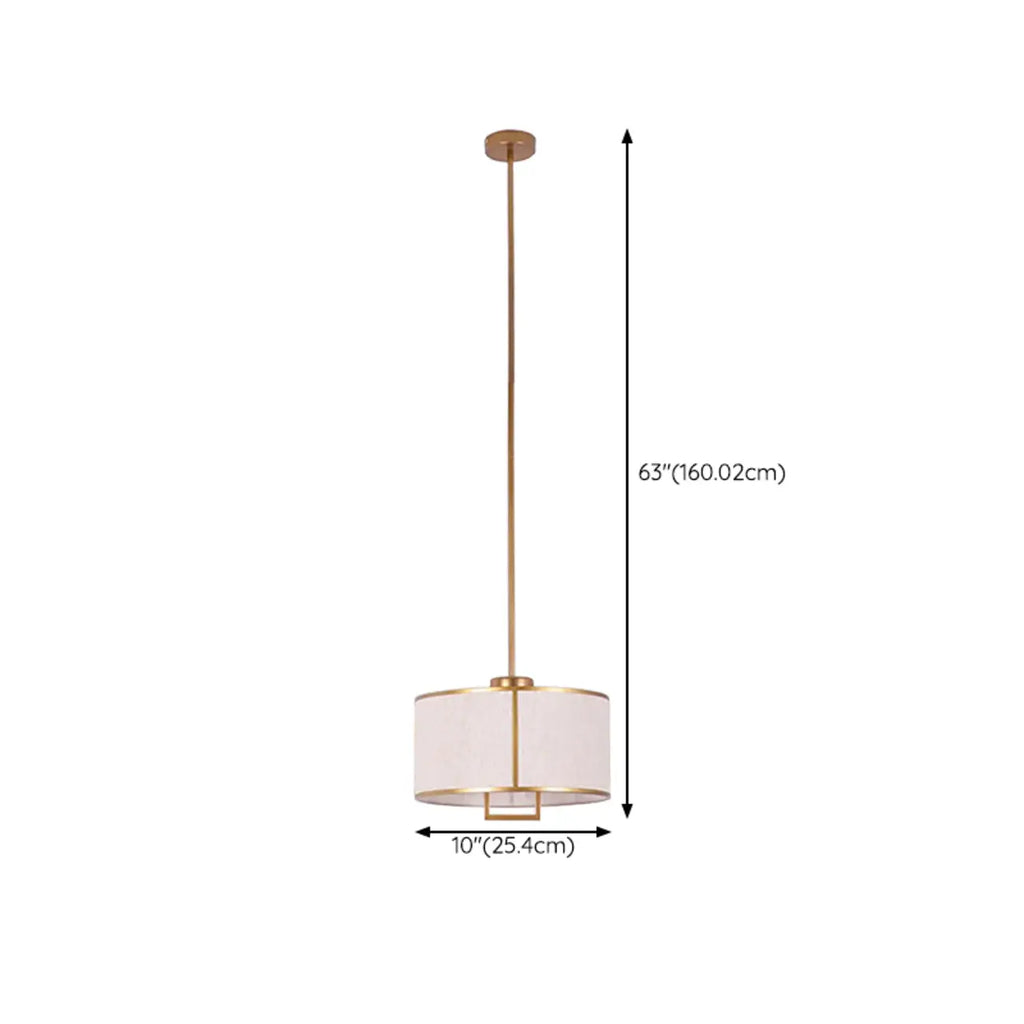 Downrods Elegant Ivory Cylinder Ceiling Light Indoor Hanging