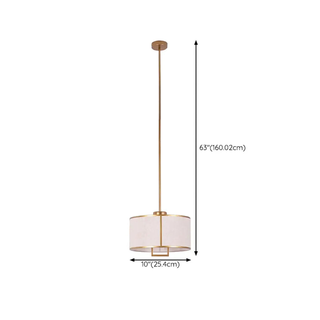 Downrods Elegant Ivory Cylinder Ceiling Light Indoor Hanging