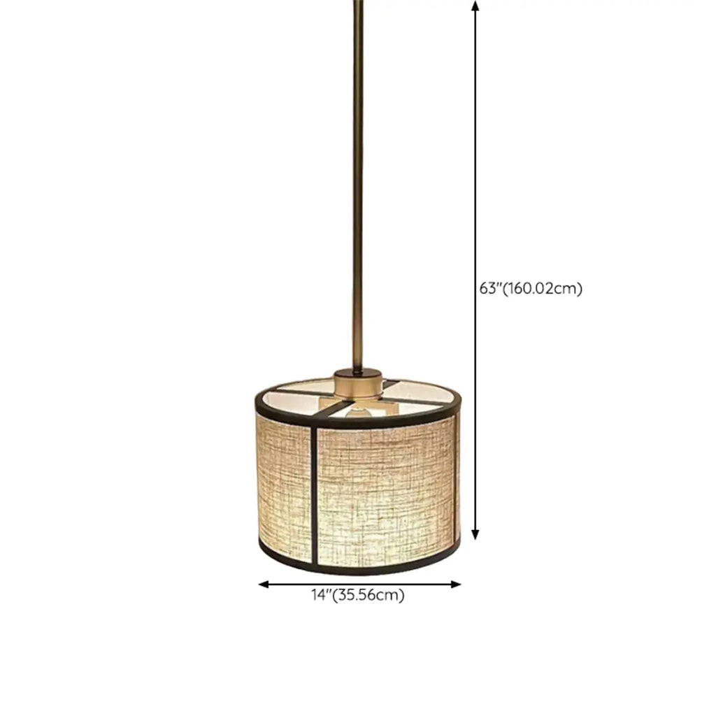 Downrods Elegant Ivory Cylinder Ceiling Light Indoor Hanging