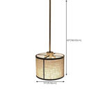 Downrods Elegant Ivory Cylinder Ceiling Light Indoor Hanging