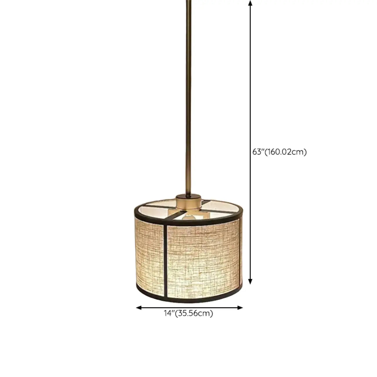 Downrods Elegant Ivory Cylinder Ceiling Light Indoor Hanging