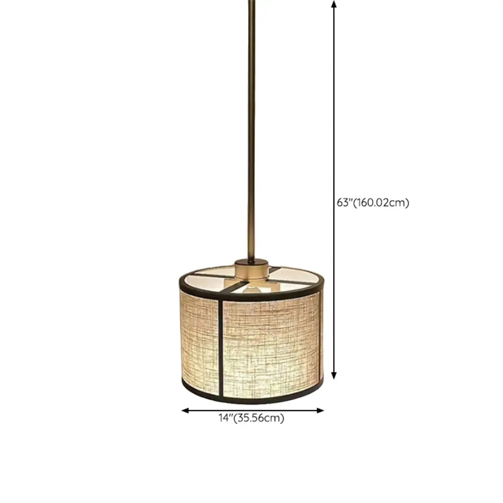 Downrods Elegant Ivory Cylinder Ceiling Light Indoor Hanging