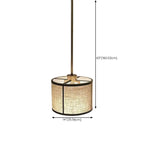 Downrods Elegant Ivory Cylinder Ceiling Light Indoor Hanging
