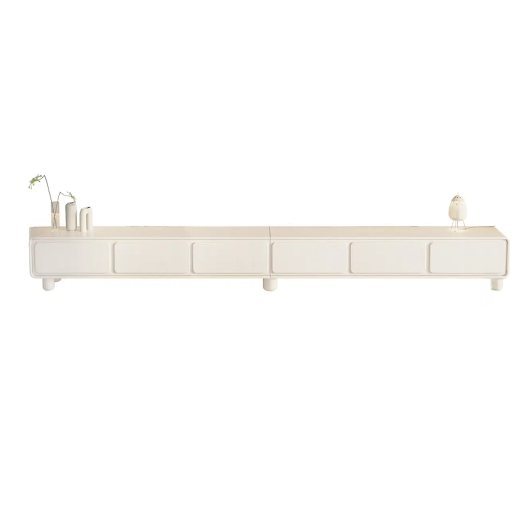 63 Living Room White Wooden Rectangular TV Stand with Drawer