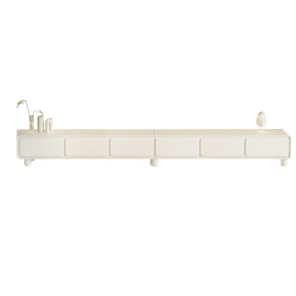 63 Living Room White Wooden Rectangular TV Stand with Drawer