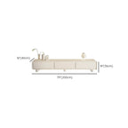 63 Living Room White Wooden Rectangular TV Stand with Drawer