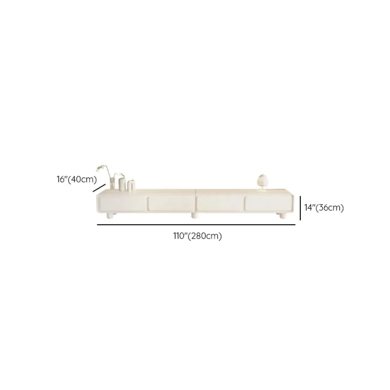 63 Living Room White Wooden Rectangular TV Stand with Drawer