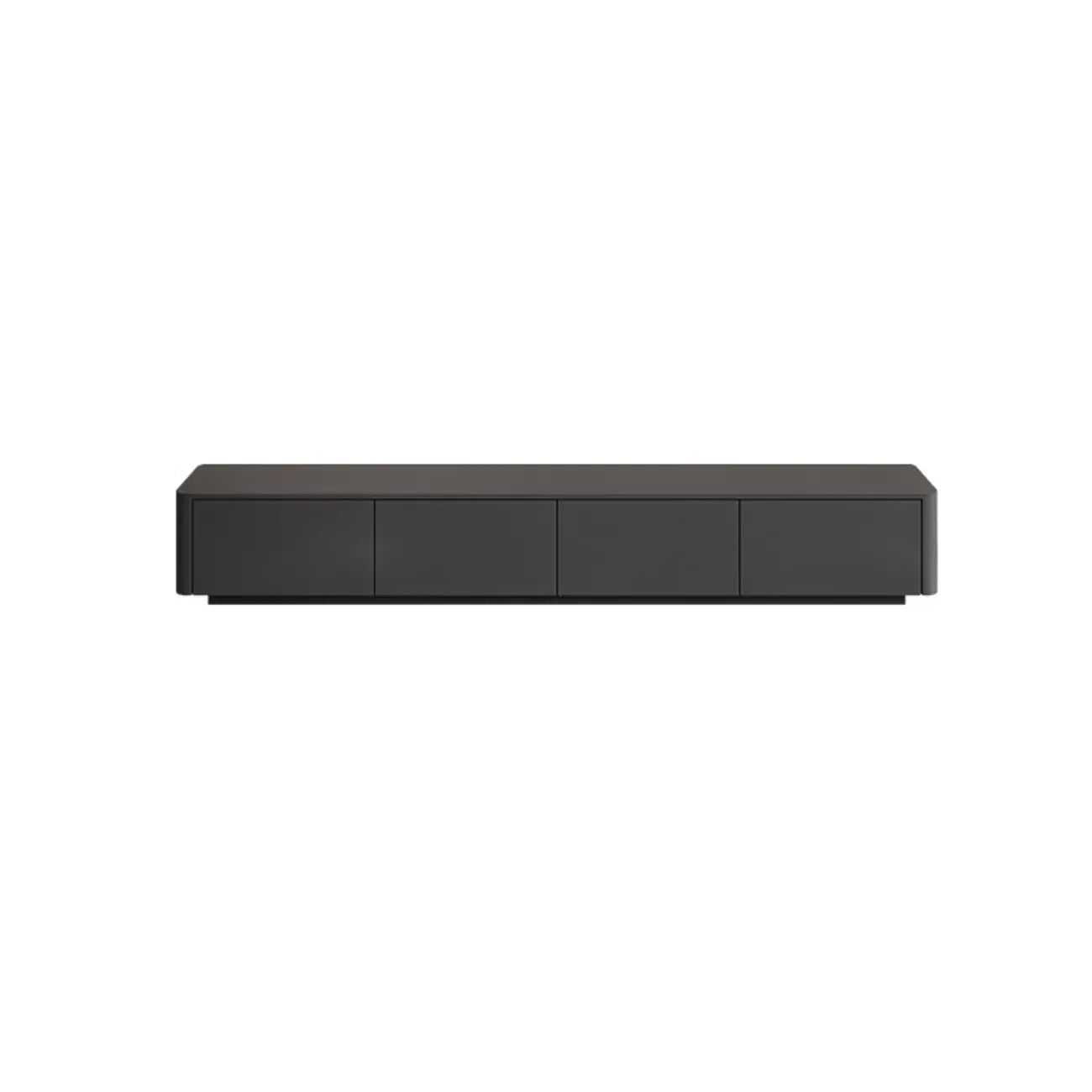 79 Black Wood Long Cable Management TV Stand with Drawer