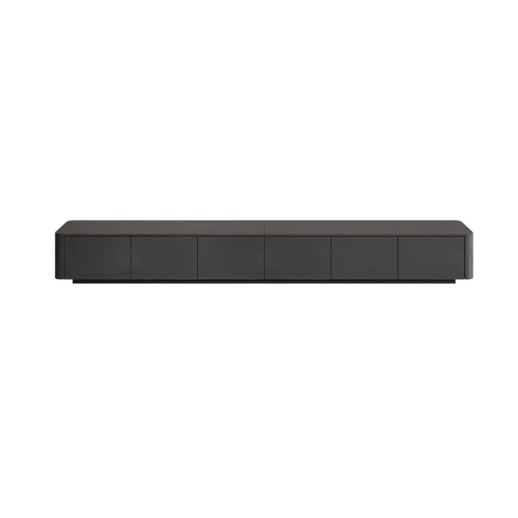 79 Black Wood Long Cable Management TV Stand with Drawer