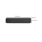 79 Black Wood Long Cable Management TV Stand with Drawer