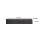 79 Black Wood Long Cable Management TV Stand with Drawer