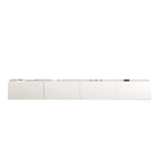 71 Living Room White Wood Rectangular TV Stand with Storage