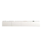 71 Living Room White Wood Rectangular TV Stand with Storage