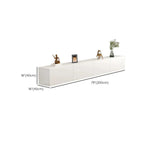 71 Living Room White Wood Rectangular TV Stand with Storage