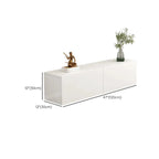 71 Living Room White Wood Rectangular TV Stand with Storage