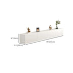 71 Living Room White Wood Rectangular TV Stand with Storage