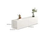 71 Living Room White Wood Rectangular TV Stand with Storage
