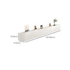 71 Living Room White Wood Rectangular TV Stand with Storage