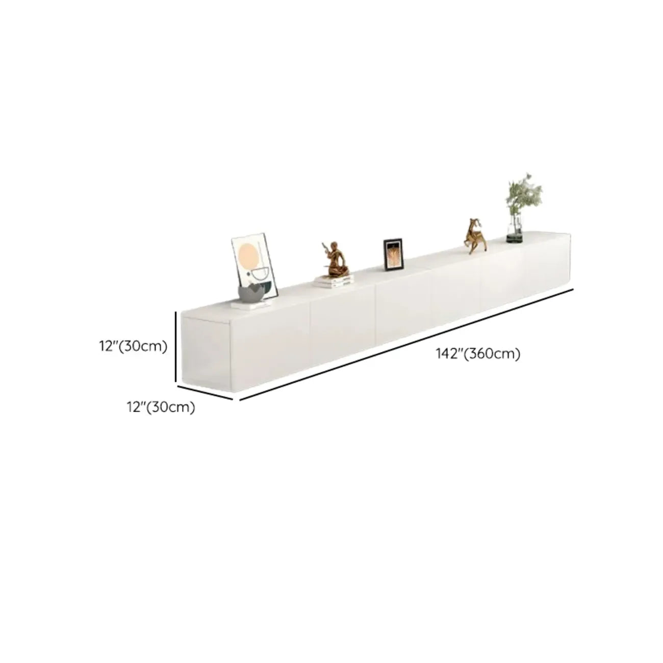 71 Living Room White Wood Rectangular TV Stand with Storage