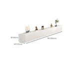71 Living Room White Wood Rectangular TV Stand with Storage