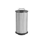 Black Metal Cylindrical Glass Post Cap Light