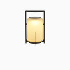 Portable Drum Solar Black Outdoor Post Lights