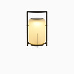 Portable Drum Solar Black Outdoor Post Lights