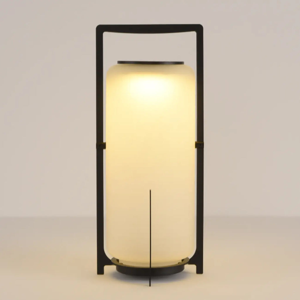 Portable Drum Solar Black Outdoor Post Lights