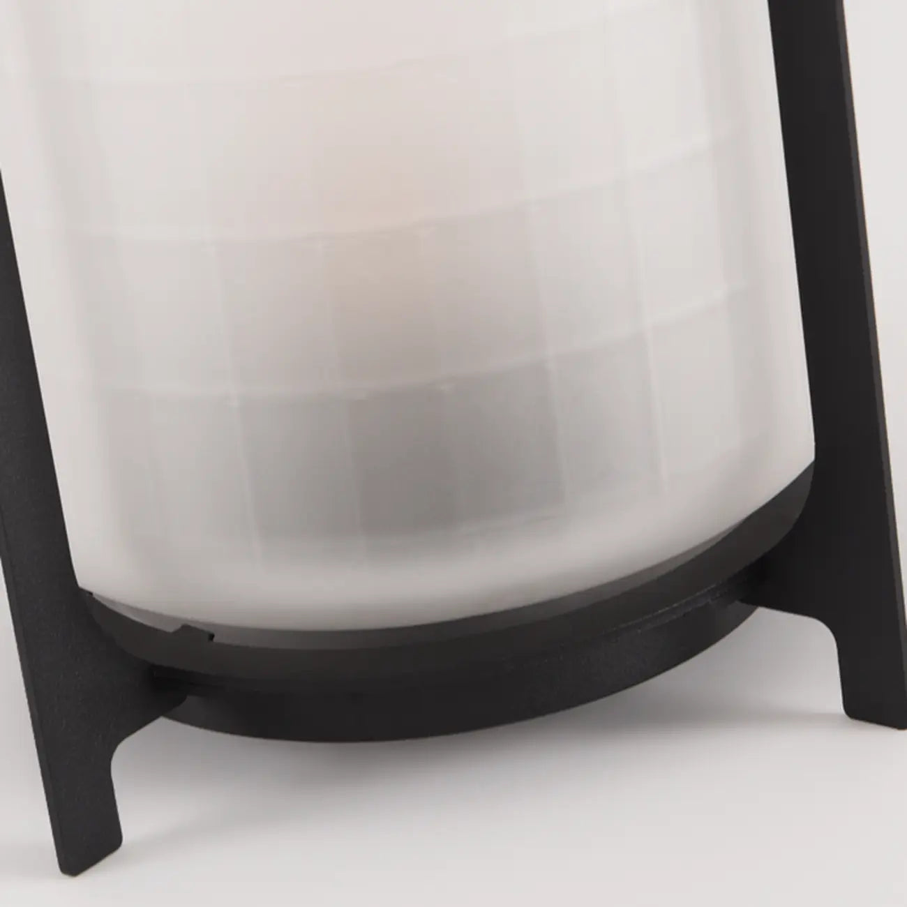 Portable Drum Solar Black Outdoor Post Lights