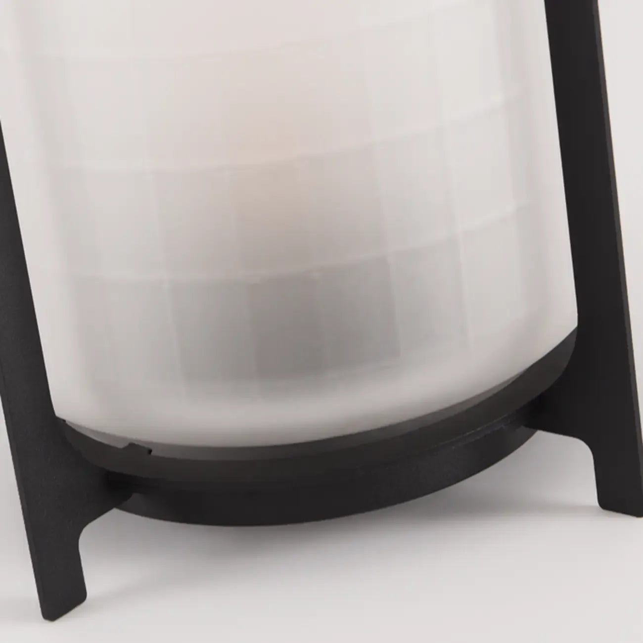 Portable Drum Solar Black Outdoor Post Lights